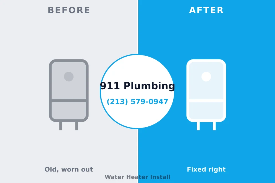 Before and after: plumbing repair Lynnwood-Pricedale, PA